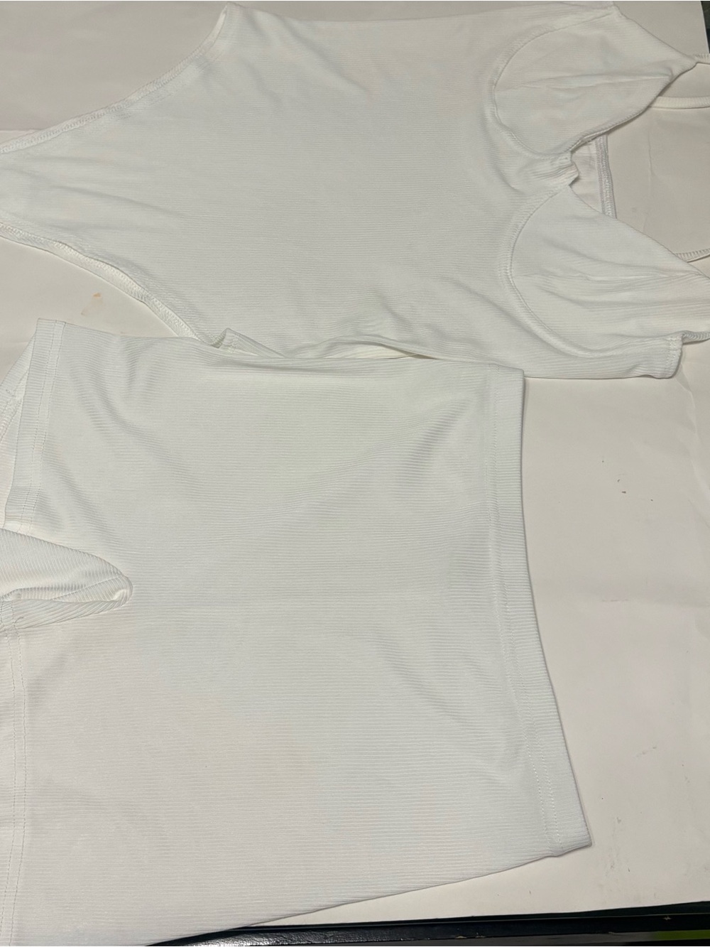 White Ribbed Tank and Tube Top Set